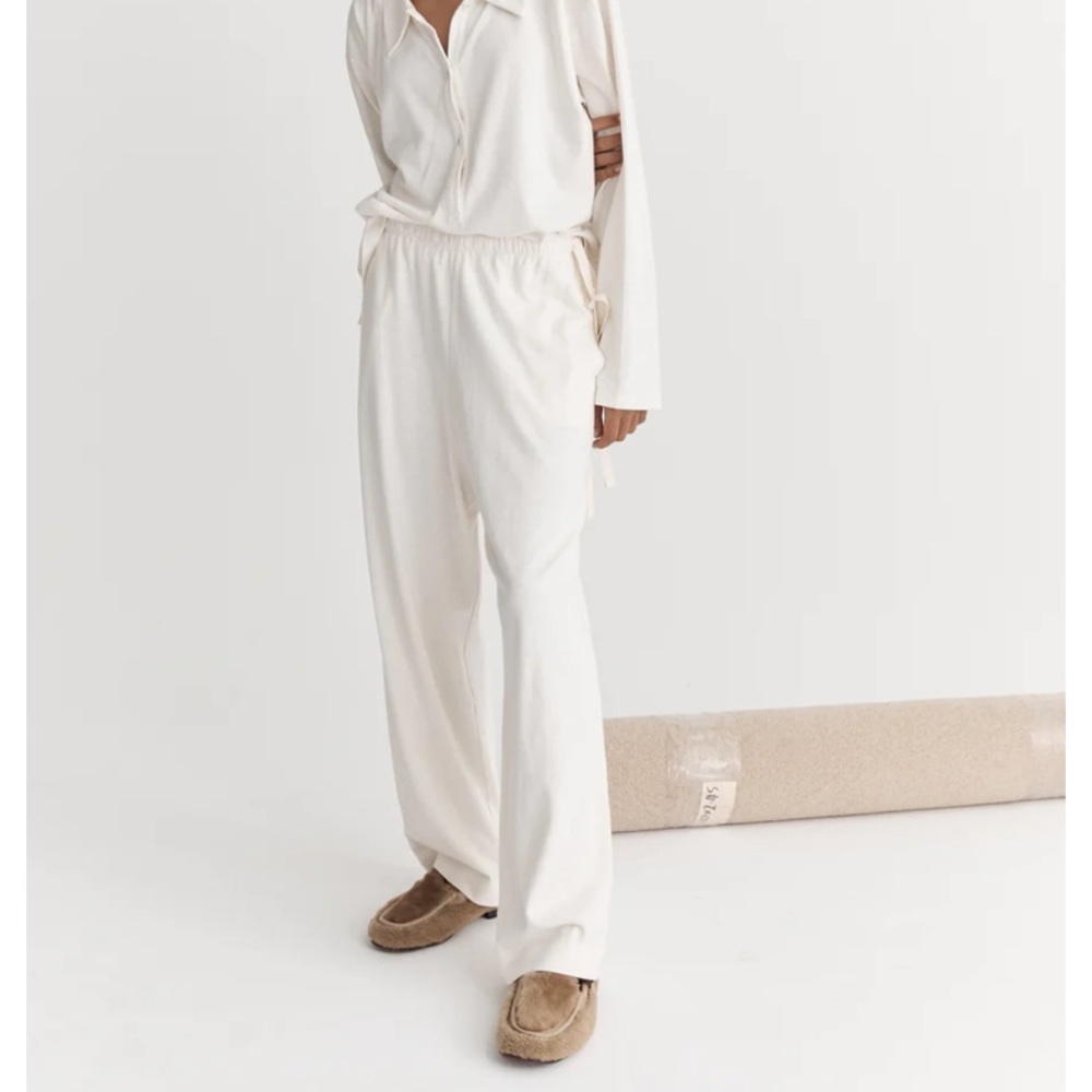 Deiji Studios - Cream/White - Jersey Pant - Picture 2 of 4